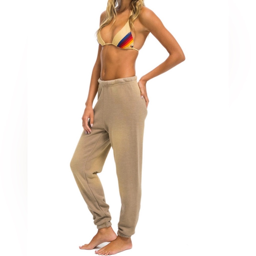 Aviator Nation Essential Sweatpants, Faded Tan, Size Small (NWT)